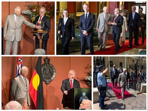 King Chalres III at the NSW Parliament